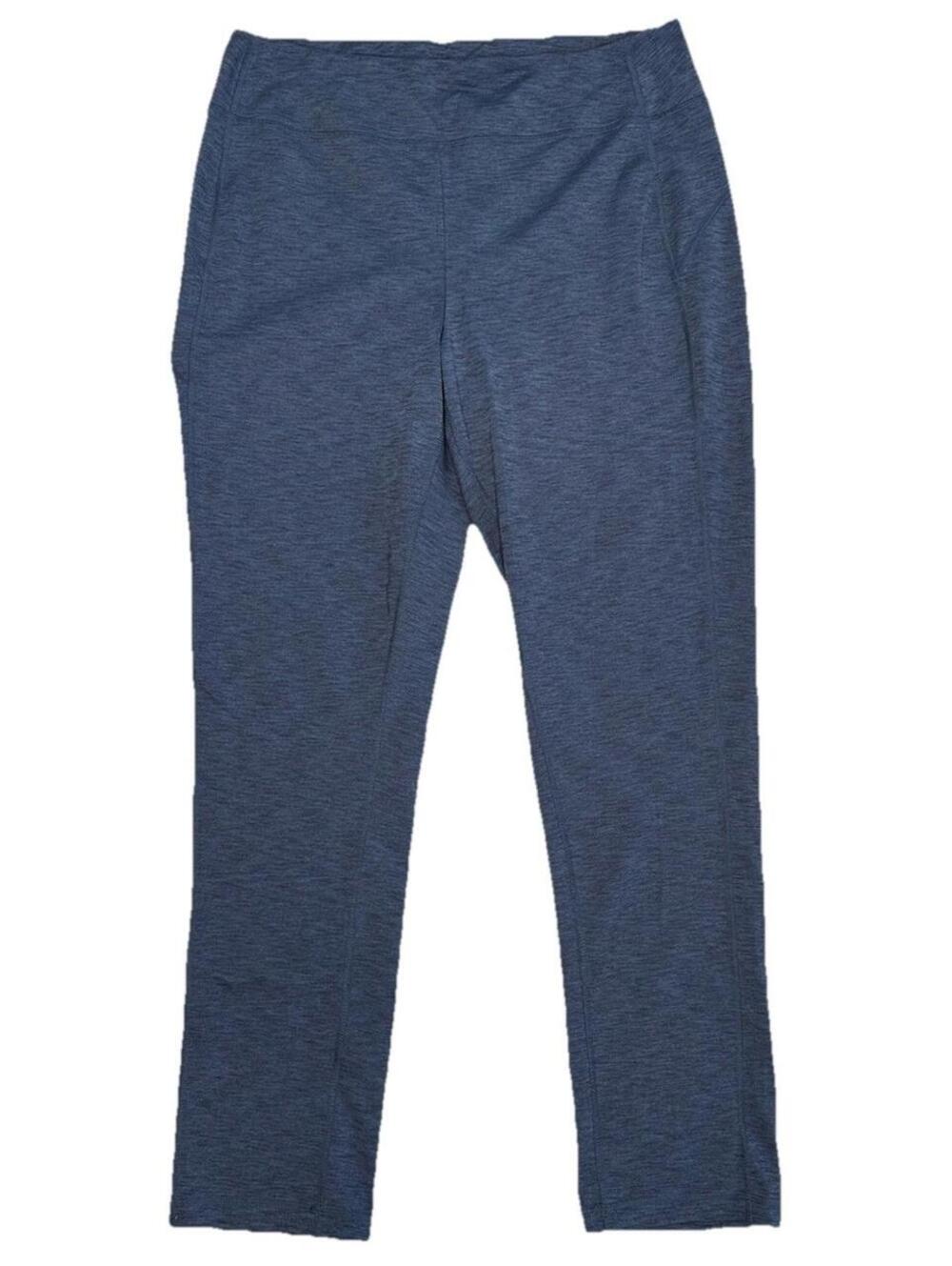 Duluth Trading Company Blue Heather NoGA Classic Bootcut Pants L X 31 Zip Pocket
